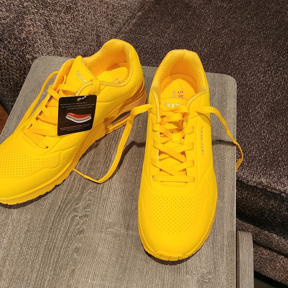 Sketchers,  yellow,  size 10 shoe